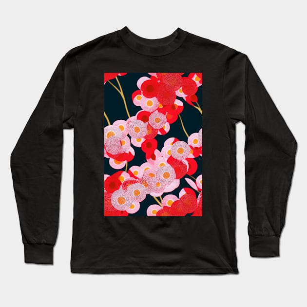 Beautiful Stylized Pink Red Flowers, for all those who love nature #214 Long Sleeve T-Shirt by Endless-Designs